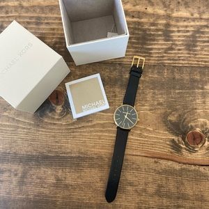 Michael Kors Leather Strap Watch